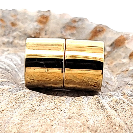 Magnetschließe Zylinder "Multi-Row " 14 mm, Silber vergoldet