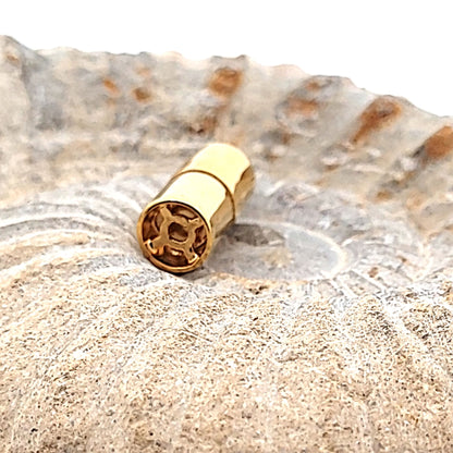 Magnetschließe Zylinder "Multi-Row " 8 mm, Silber vergoldet