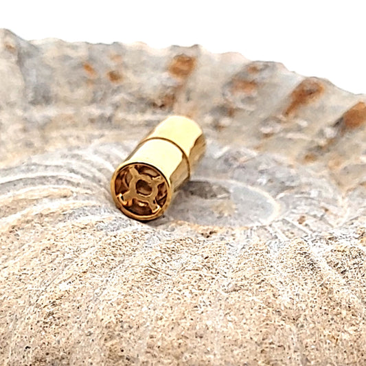 Magnetschließe Zylinder "Multi-Row " 8 mm, Silber vergoldet