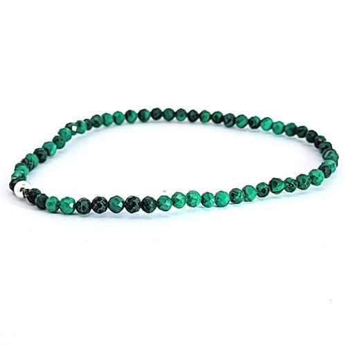 Malachit Armband facettiert 3 mm  - 2