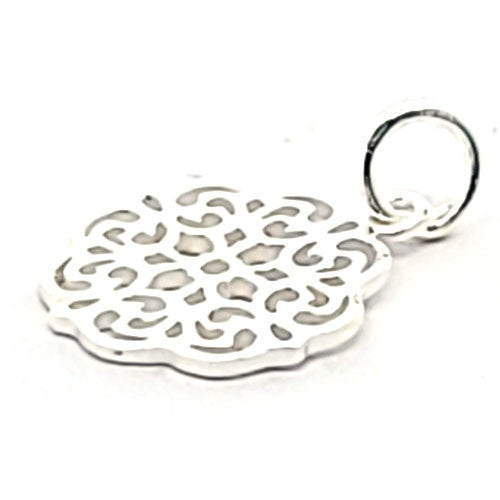 Mandala, silber  Anhänger- 1
