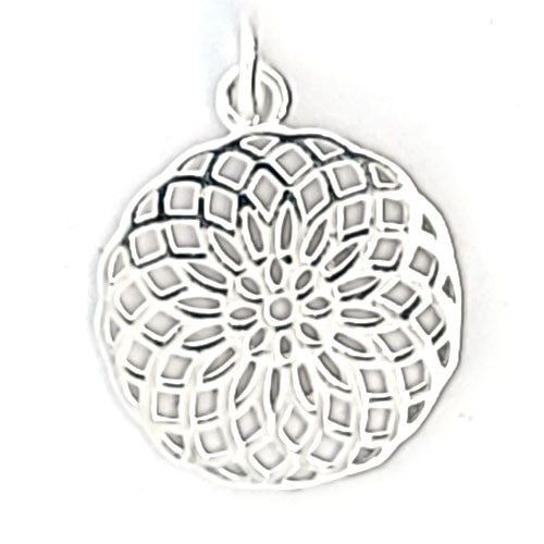 Mandala, silber Anhaenger