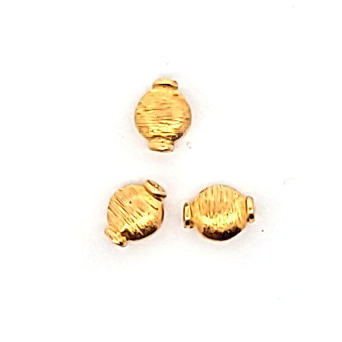 Mini Disc - Silberelement, rosé vergoldet satiniert 6 x 8 mm  - 2