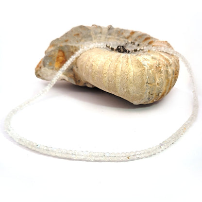 Mondstein Kette Button 5 mm facettiert