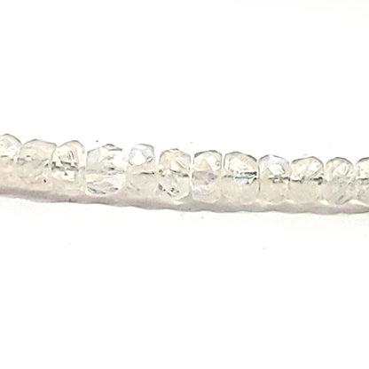 Mondstein Kette Button 5 mm facettiert