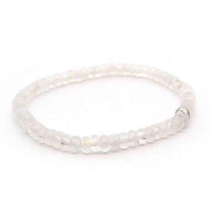 Mondstein Armband Button 5 mm  