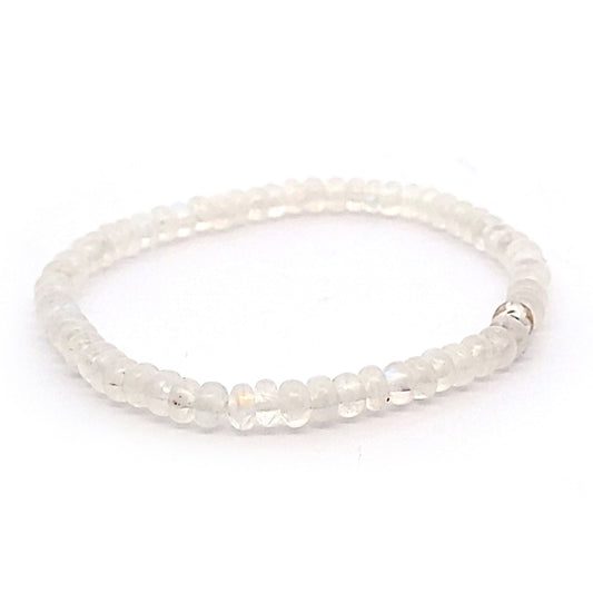 Mondstein Armband Button 5 mm  