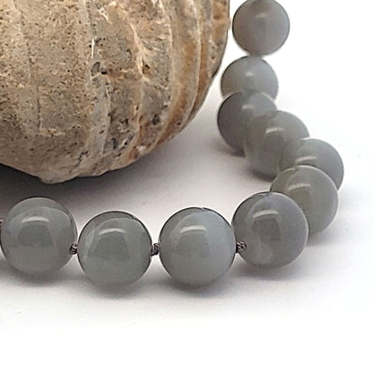 Mondstein grau Kugelkette