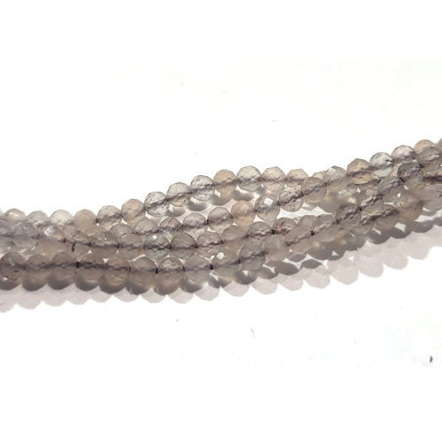 Mondstein grau facettiert Strang 2mm  - 1