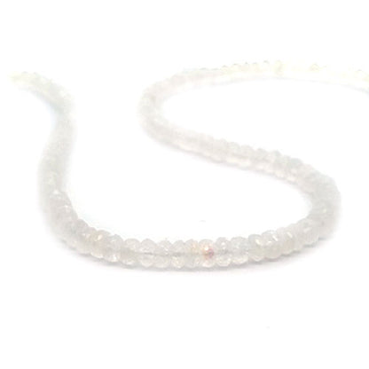 Moonstone, button strand 6 mm faceted