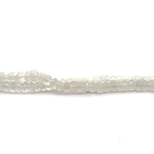Moonstone, button strand 6 mm faceted