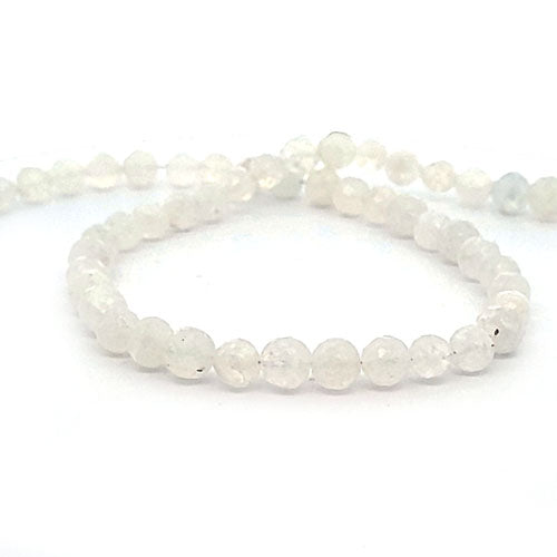 Moonstone, 6.5 mm faceted bead strand