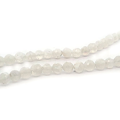 Moonstone, 6.5 mm faceted bead strand