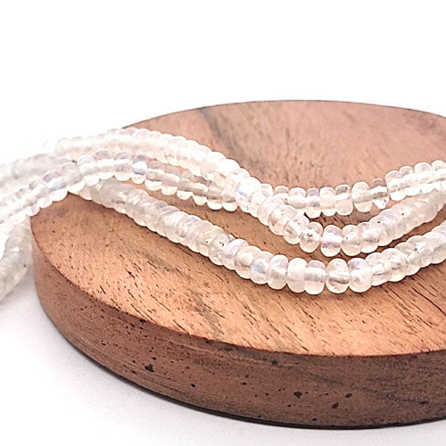 Moonstone, button strand 5 mm