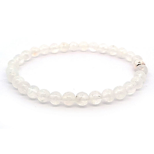 Mondstein weiß Armband 6 mm 