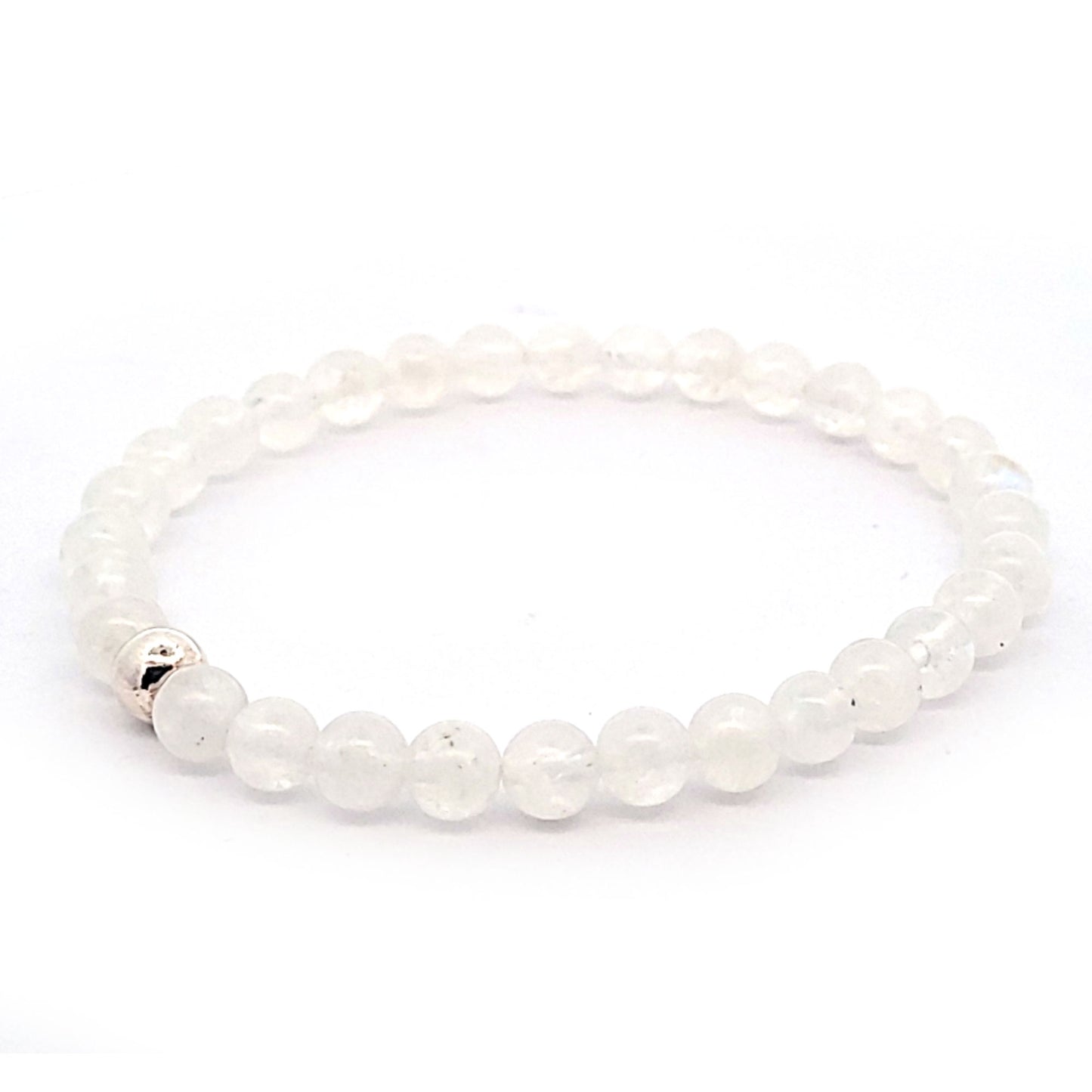 Mondstein weiß Armband 6 mm 