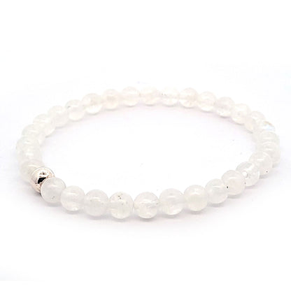 Mondstein weiß Armband 6 mm 