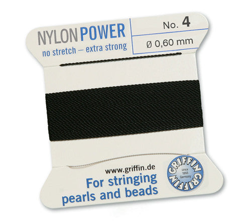 Nylon Power Perlseide schwarz Griffin - 1