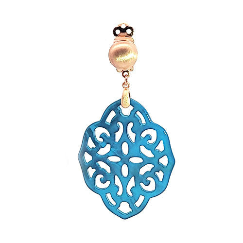 Ohrclipspatent 10 mm, Silber rosé vergoldet satiniert  - 3