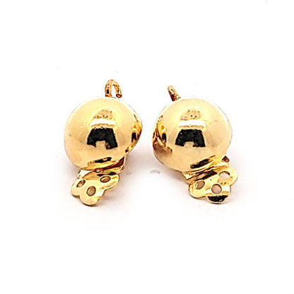 Ohrclipspatent 12 mm, Silber vergoldet  - 1