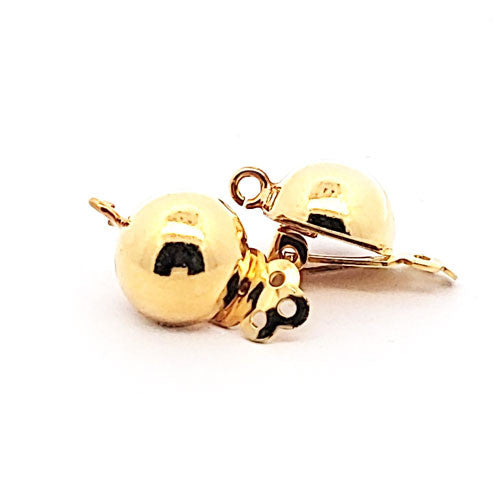 Ohrclipspatent 12 mm, Silber vergoldet  - 2