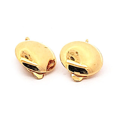 Ohrclipspatent rund 16 mm, Silber vergoldet Steindesign - 1