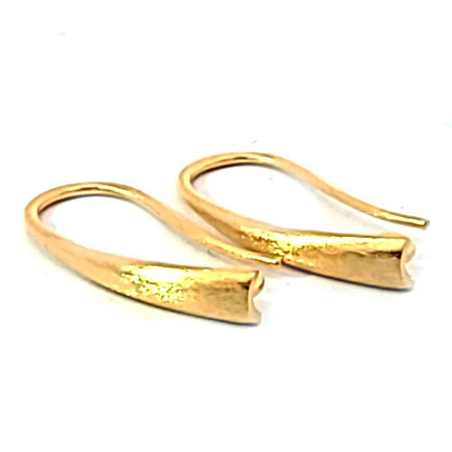 Ohrhaken Elegant, Silber vergoldet matt  - 1