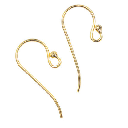 Ohrhaken Simple, silber vergoldet  - 1