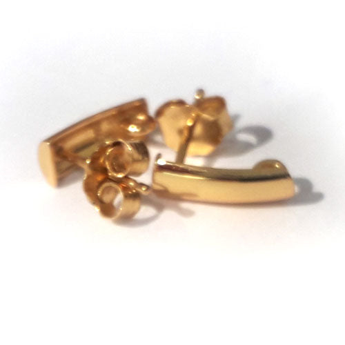 Orecchini a bottone con fiocco in vernice 11 mm, argento