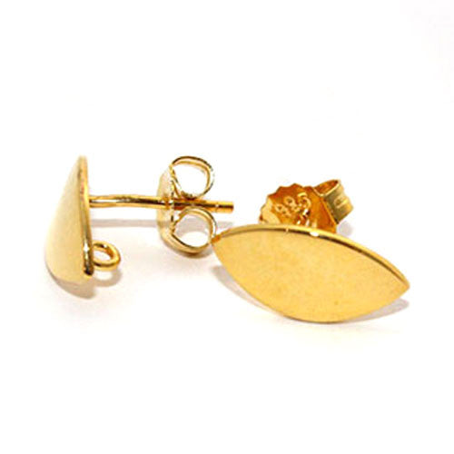 Ohrstecker-Patent Navette, Silber