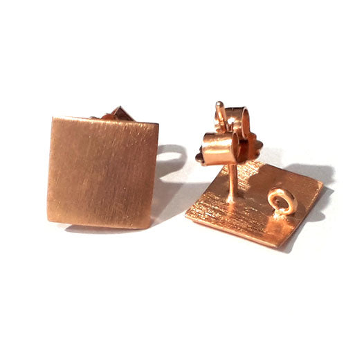 Ohrstecker-Patent quadratisch, Silber