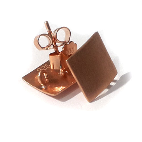 Ohrstecker-Patent quadratisch, Silber