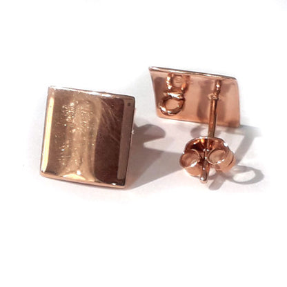 Ohrstecker-Patent quadratisch, Silber