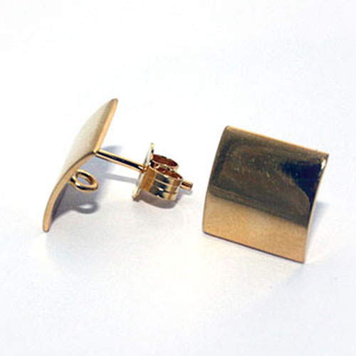 Ohrstecker-Patent quadratisch, Silber