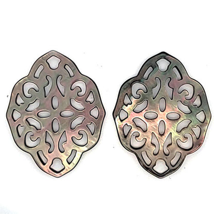 Ohrpendler Perlmutt Ornamental, Tahiti  - 2