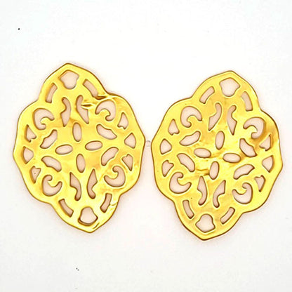 Ohrpendler Perlmutt Ornamental, gelb  - 2