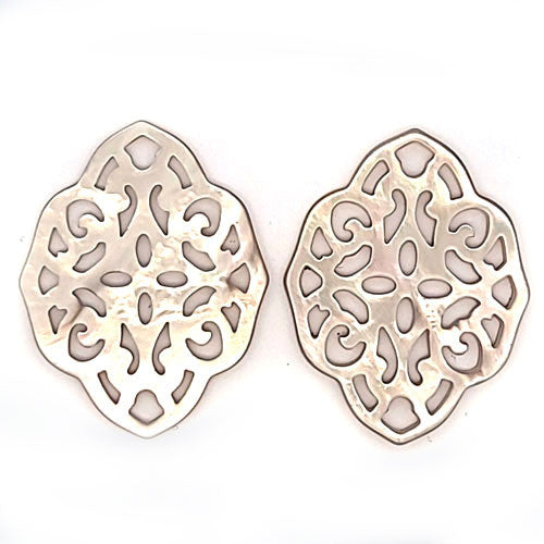 Ohrpendler Perlmutt Ornamental, sandgrau  - 2