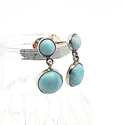 Larimar earrings in silver