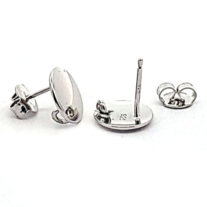 Ohrstecker-Patent rund 10 mm, Silber