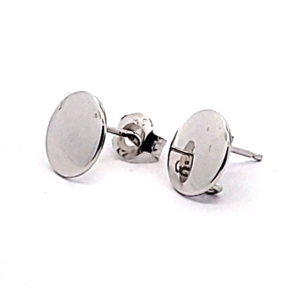 Ohrstecker-Patent rund 10 mm, Silber