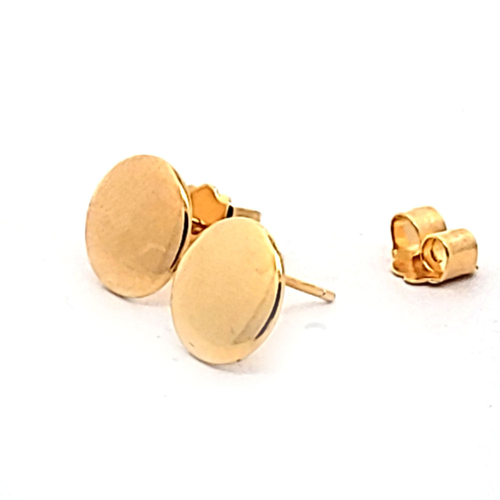 Ohrstecker-Patent rund 10 mm, Silber