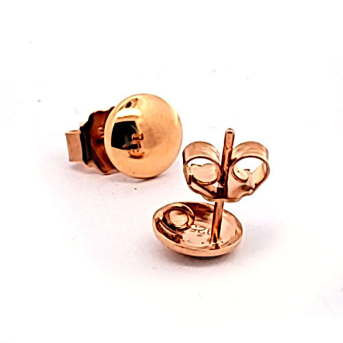 Ohrstecker-Patent rund 8 mm, Silber