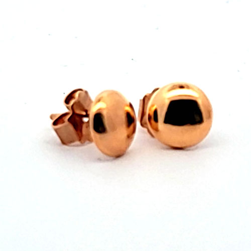 Ohrstecker-Patent rund 8 mm, Silber