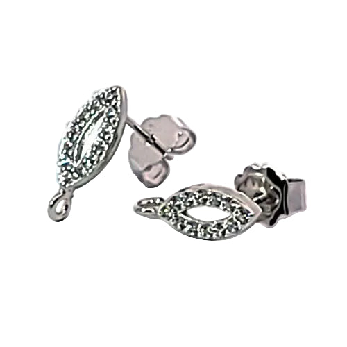 Ohrstecker Cannes mit Zirkonia, silber rhodiniert  - 2