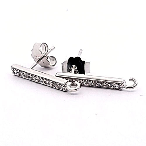 Ohrstecker Marseilles mit Zirkonia, silber rhodiniert  - 1