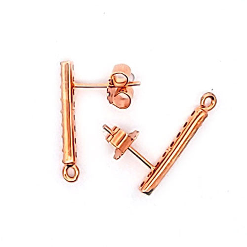 Ohrstecker Marseilles mit Zirkonia, silber rosé vergoldet  - 3