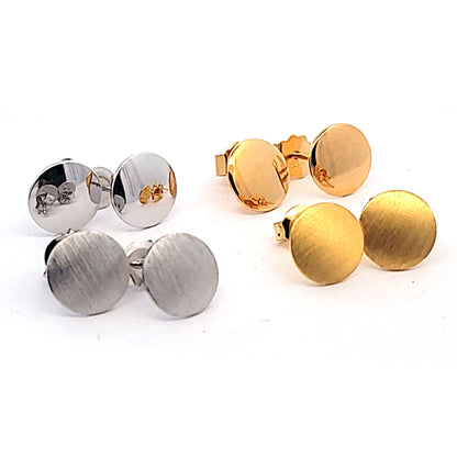 Ohrstecker Patent rund 10 mm silber alle