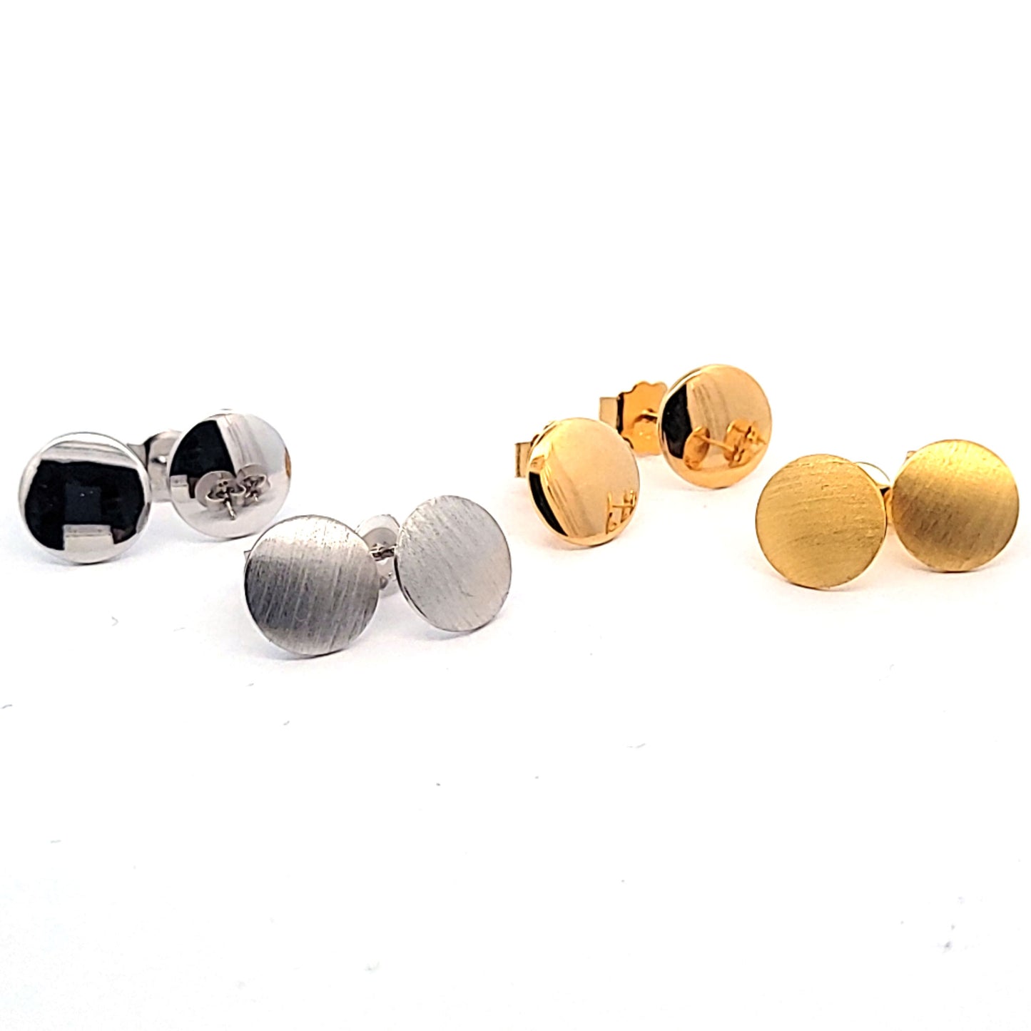 Ohrstecker Patent rund 10 mm silber alle