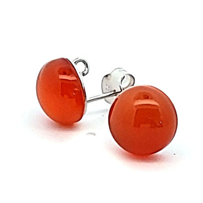 Ohrstecker mit Karneol und Ösen  - 1