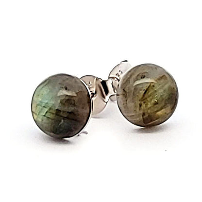 Ohrstecker mit Labradorit und Ösen  - 1